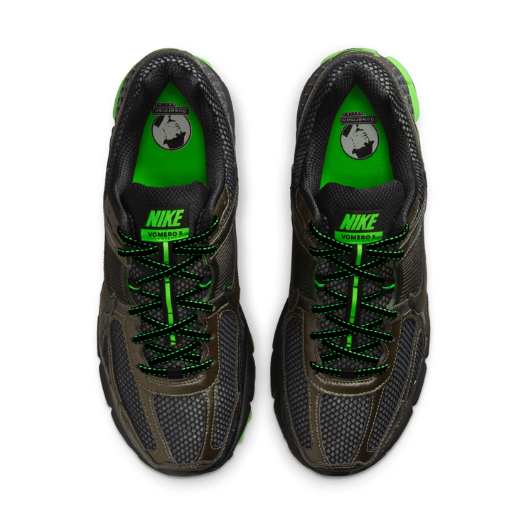 Nike Zoom Vomero 5 Metallic Pewter Green Strike Angle 5