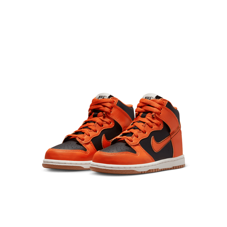 Nike Dunk High Black Safety Orange (PS) Angle 2