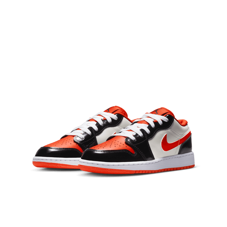 Black and orange jordan 1 low online