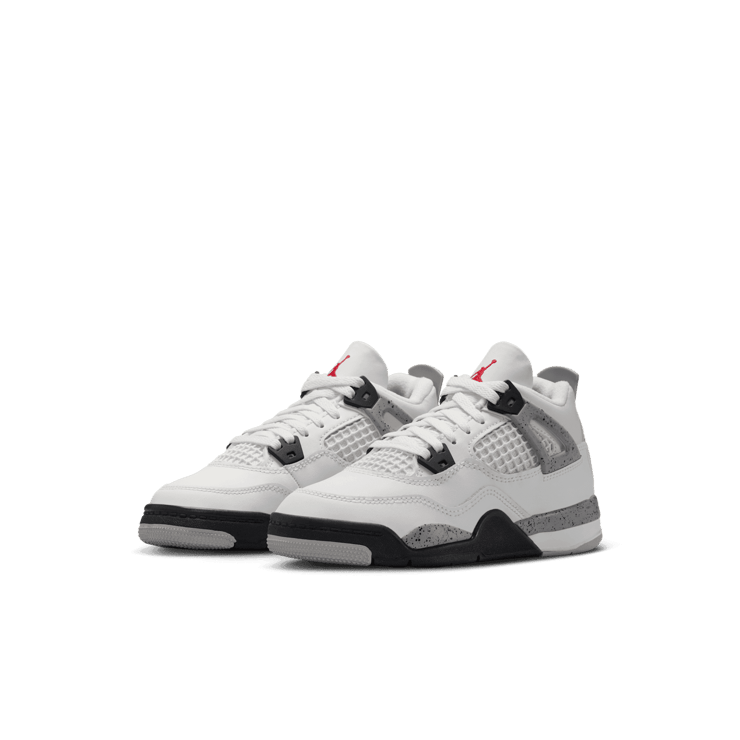 Air Jordan 4 Retro White Cement (PS) Angle 2