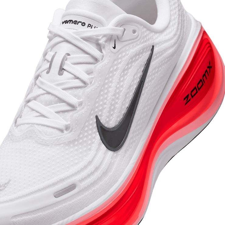 Nike Vomero Plus White Black Bright Crimson Angle 3