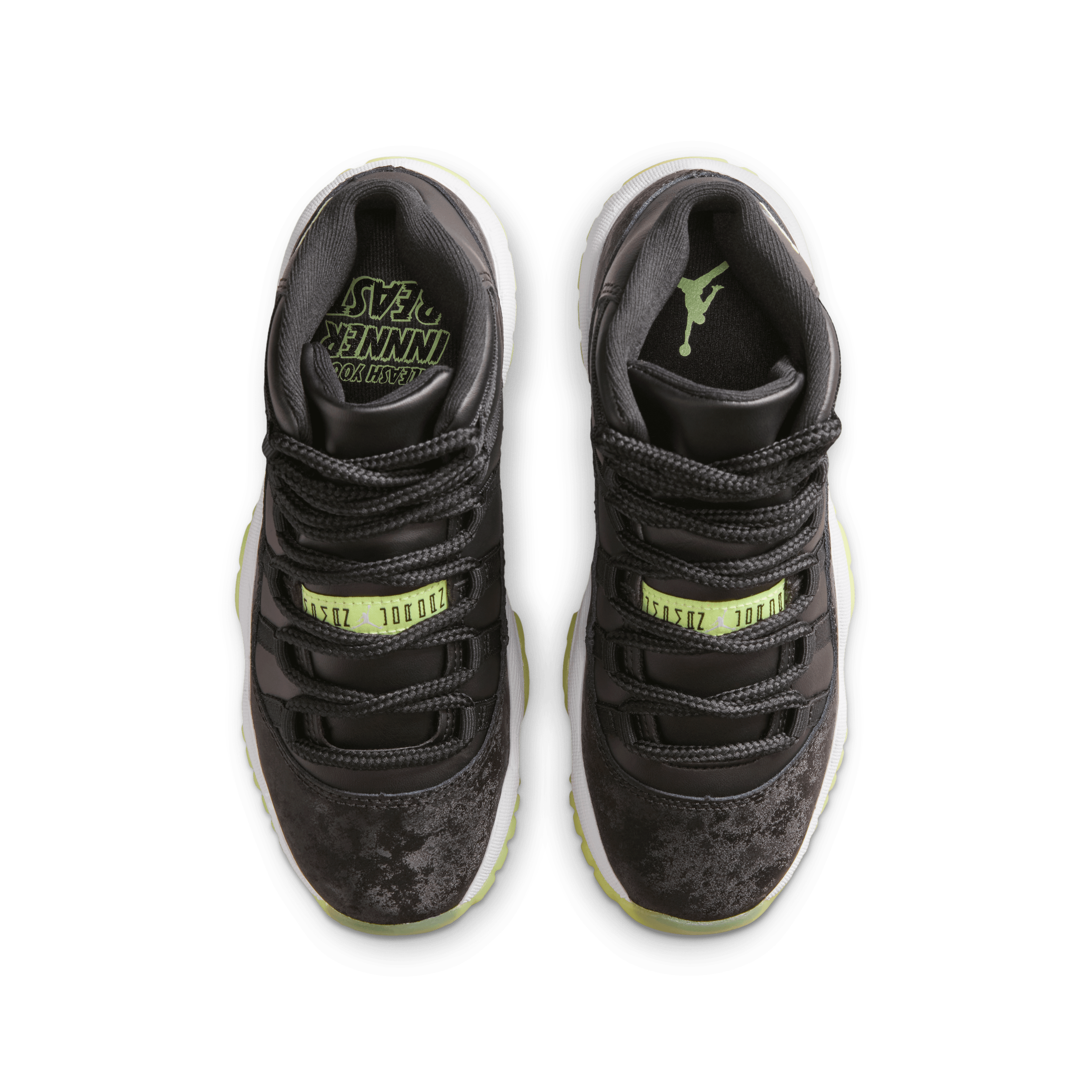 jordan retro 11 black and green