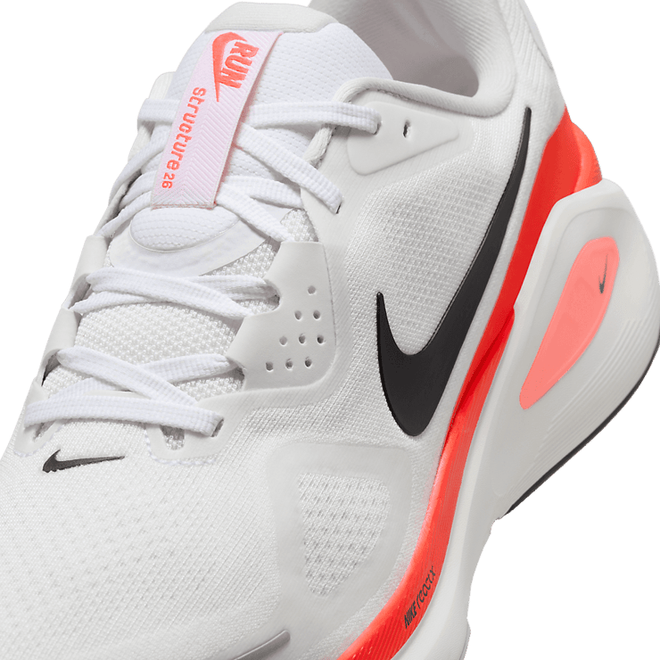 Nike Structure 26 White Black Bright Crimson Angle 3