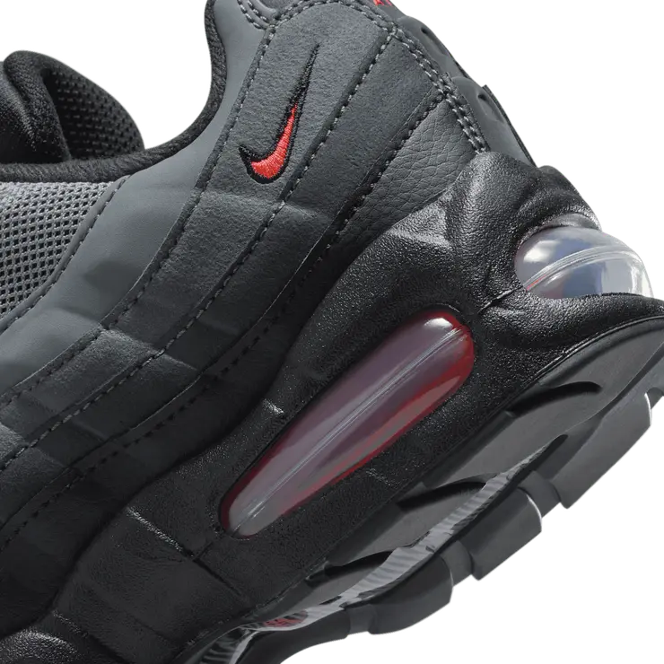 Nike Air Max 95 OG Black Bright Crimson (GS) Angle 4