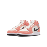 Air Jordan 1 Mid Orange Suede (GS) Angle 2