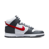 Nike Dunk High Hoops Grey Red Angle 1