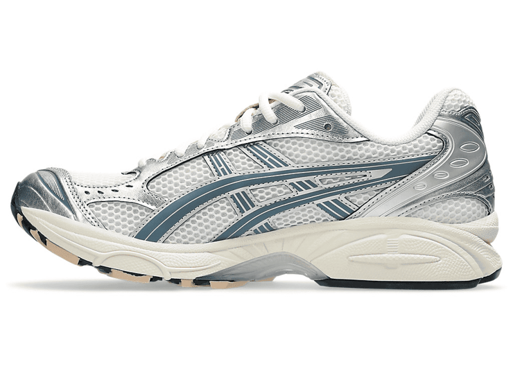 Asics Gel-Kayano 14 Birch Pure Silver Teal Gold Angle 6