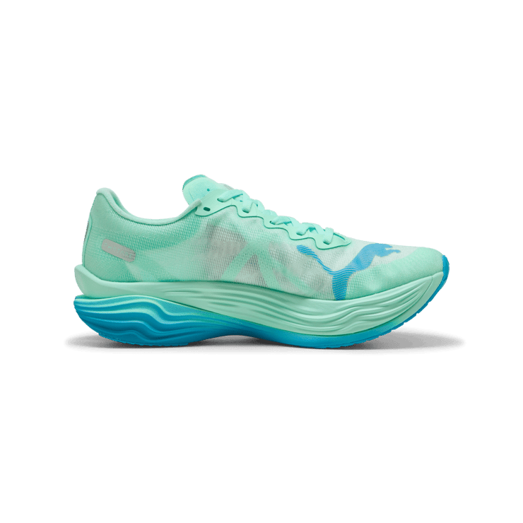 Puma Deviate Nitro Elite 3 Mint Melt Speed Blue Angle 2