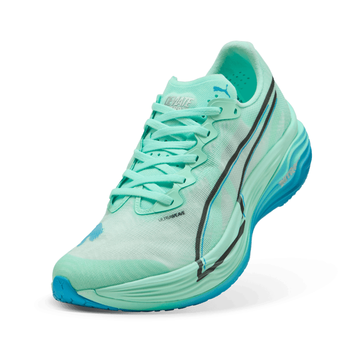 Puma Deviate Nitro Elite 3 Mint Melt Speed Blue Angle 3