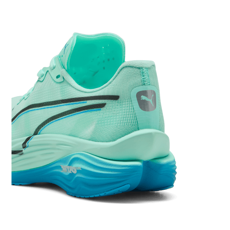 Puma Deviate Nitro Elite 3 Mint Melt Speed Blue (W) Angle 4