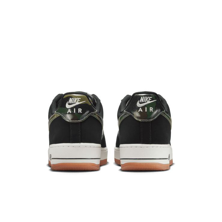 Nike Air Force 1 Low Black Patent Camo Swoosh Angle 0