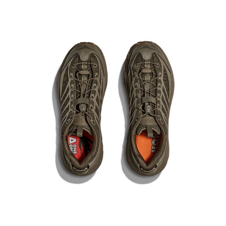 Hoka One One Mafate Three 2 Grid JP atmos Exclusive Antique Olive Angle 0