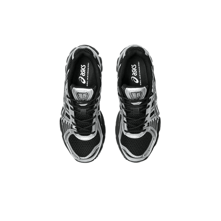 Asics Gel-Kayano 12.1 Black Silver Angle 4