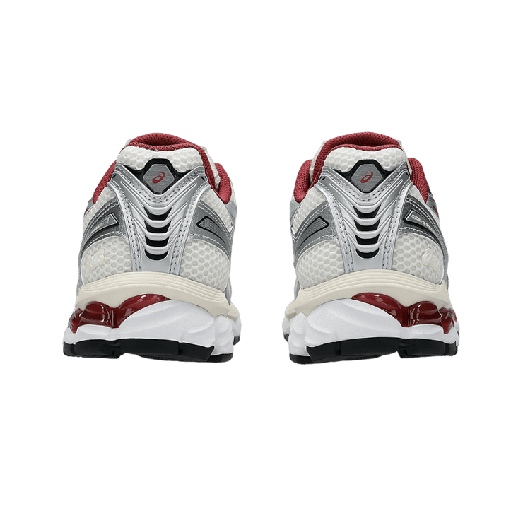 Asics Gel-Kayano 12.1 Metallic Silver Burgundy Angle 3