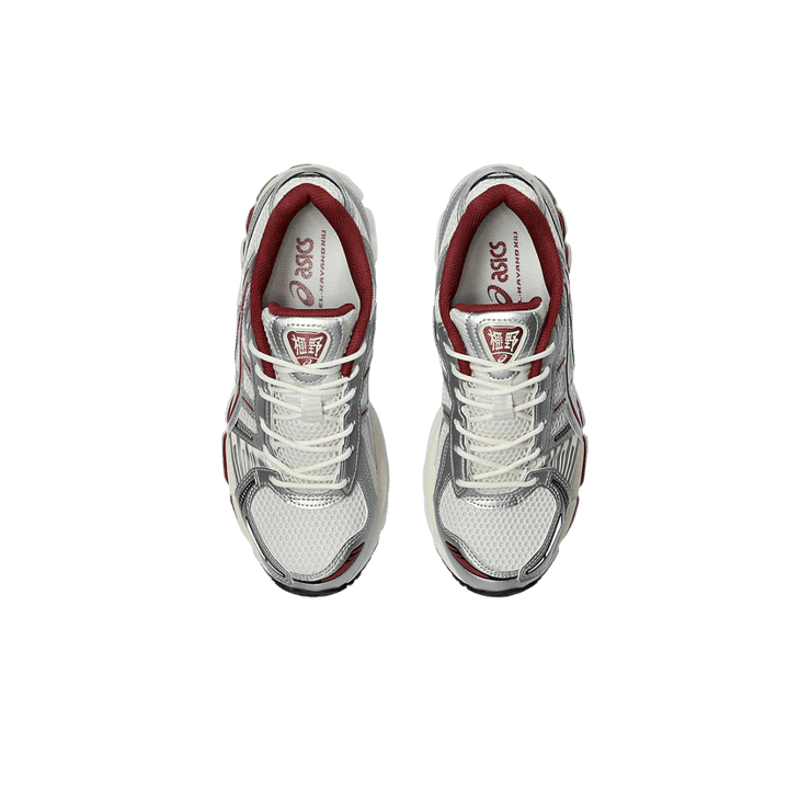 Asics Gel-Kayano 12.1 Metallic Silver Burgundy Angle 4