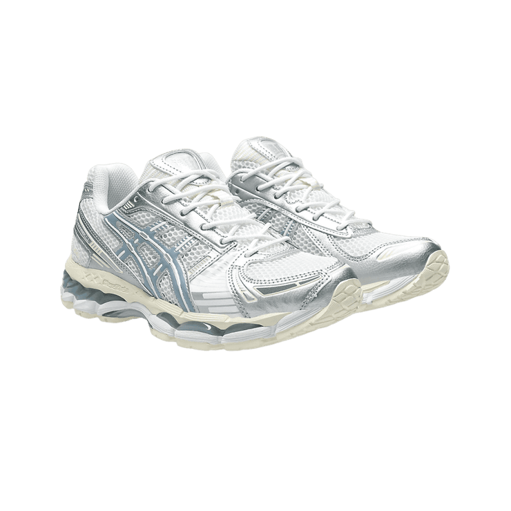 Asics Gel-Kayano 12.1 Metallic Silver Ice Blue Angle 0