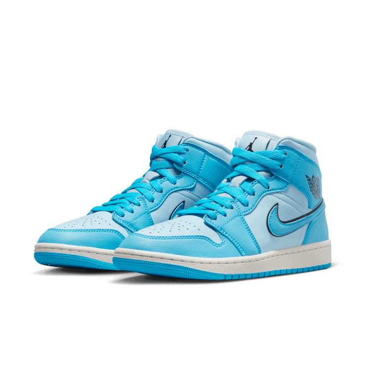 Air Jordan 1 Mid SE Ice Blue Dark Powder Blue (W) Angle 2