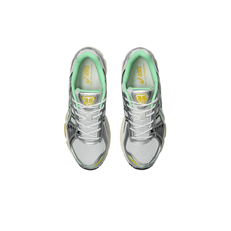 Asics Gel-Kayano 12.1 Metallic Silver Light Green Angle 4