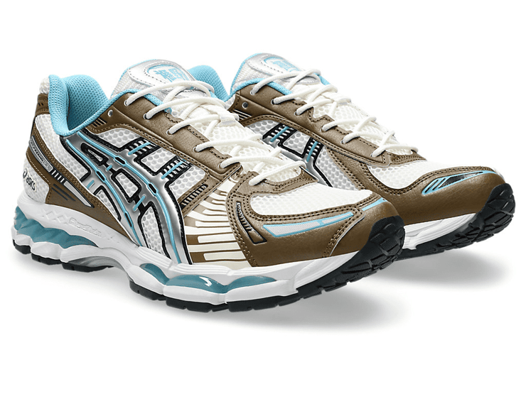 Asics Gel-Kayano 12.1 Brown Blue Angle 3
