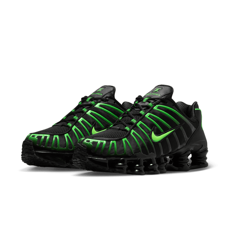 Nike Shox TL Black Green Strike Angle 6