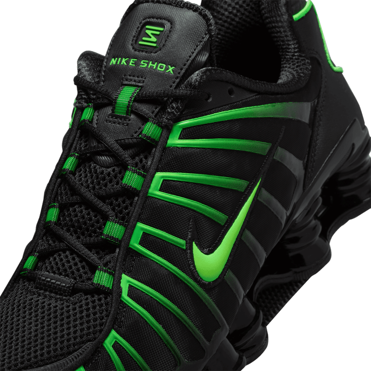 Nike Shox TL Black Green Strike Angle 8