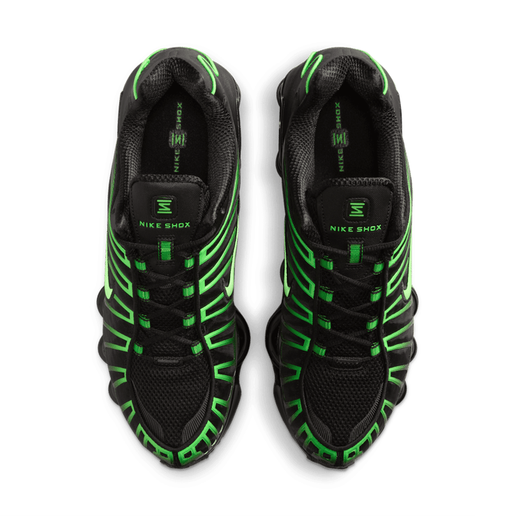 Nike Shox TL Black Green Strike Angle 9