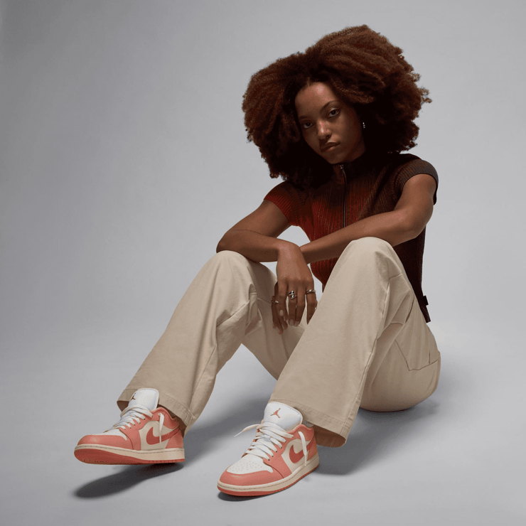 Air Jordan 1 Low Sail Light Madder Root (W) Angle 0