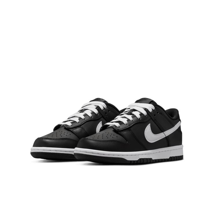 Nike Dunk Low Black White (GS) Angle 2