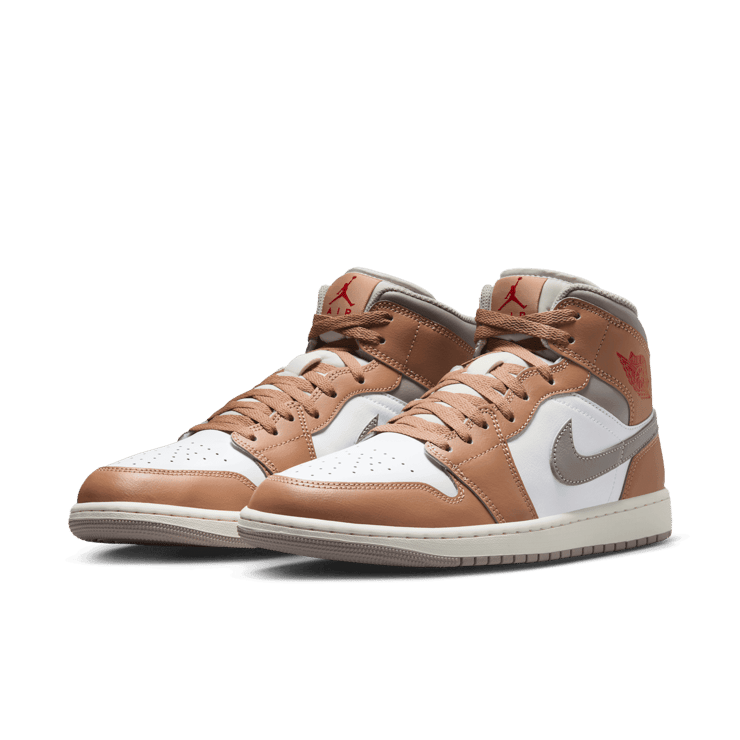 Air Jordan 1 Mid Hemp College Grey Angle 2