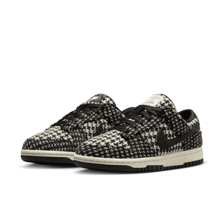 Nike Dunk Low Harris Tweed Black White (W) Angle 4