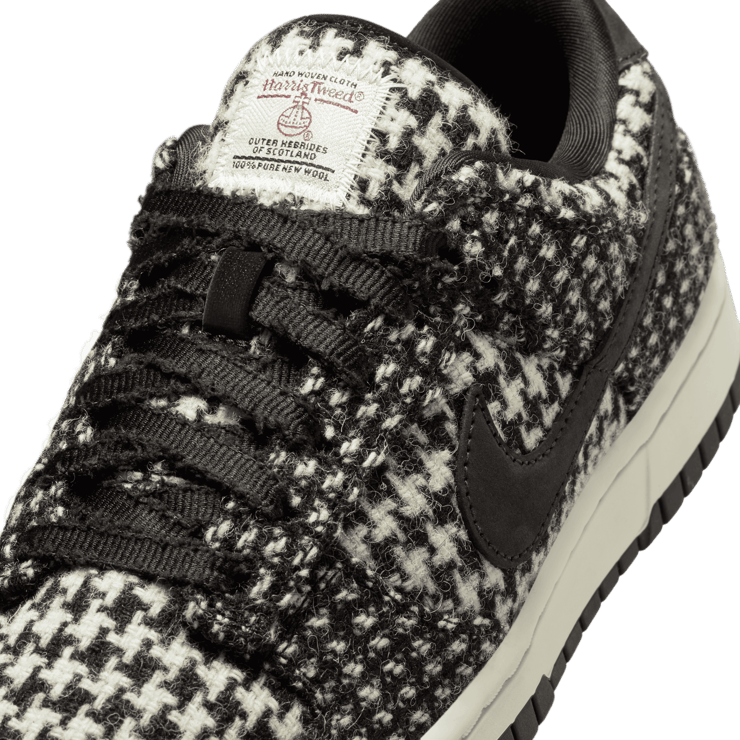Nike Dunk Low Harris Tweed Black White (W) Angle 8