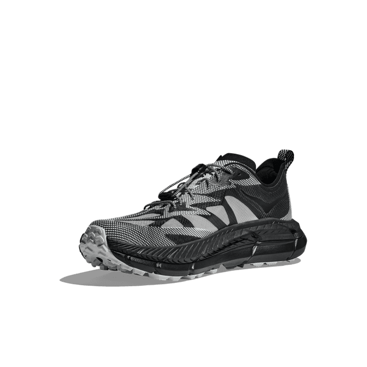 Hoka One One Mafate Speed 4 Lite Black White Angle 1