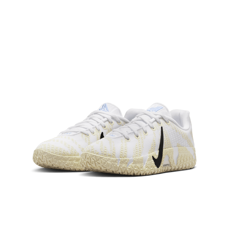 Nike Ja 3 White Black Coconut Milk (GS) Angle 2