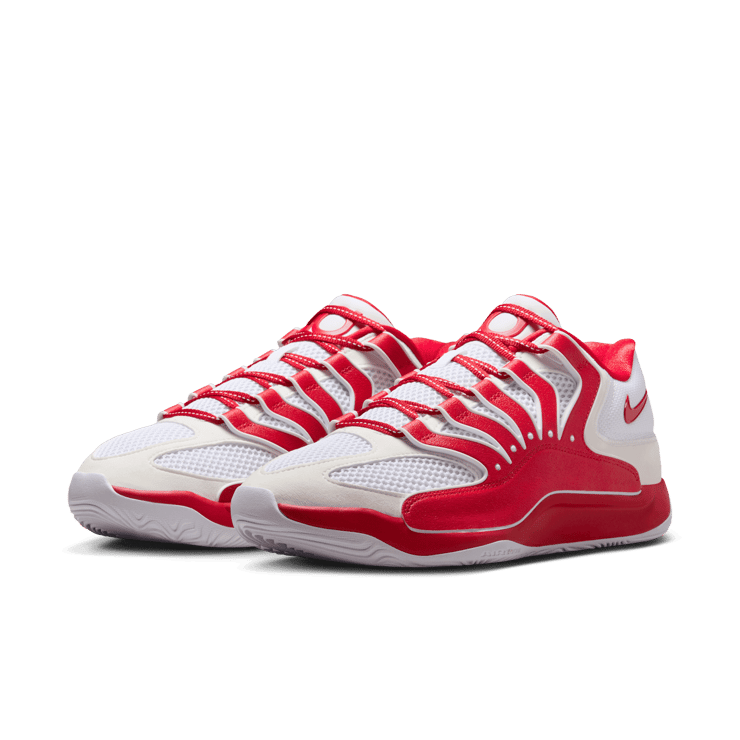 Nike KD 18 TB White University Red Angle 2