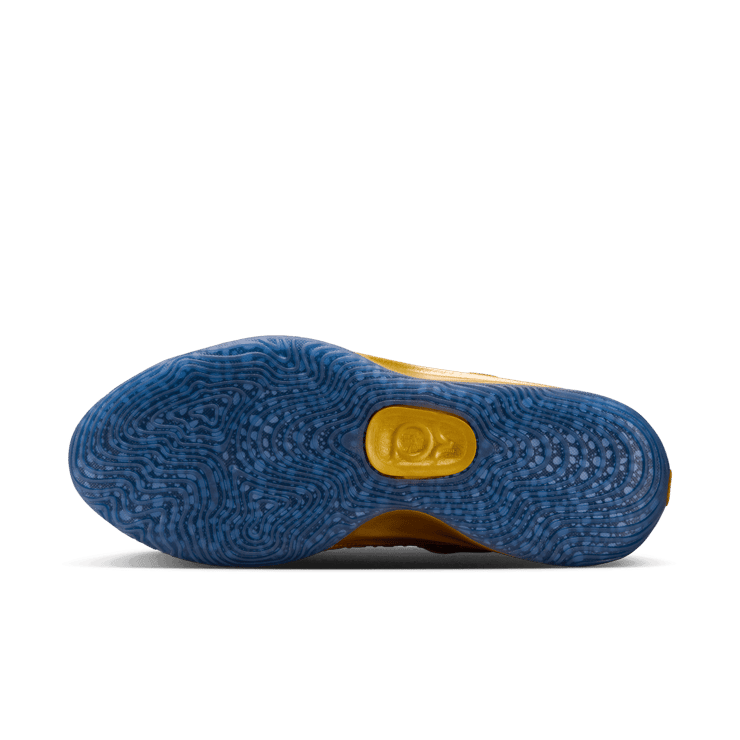 Nike KD 18 Immortalized Metallic Gold Blue Void Angle 1