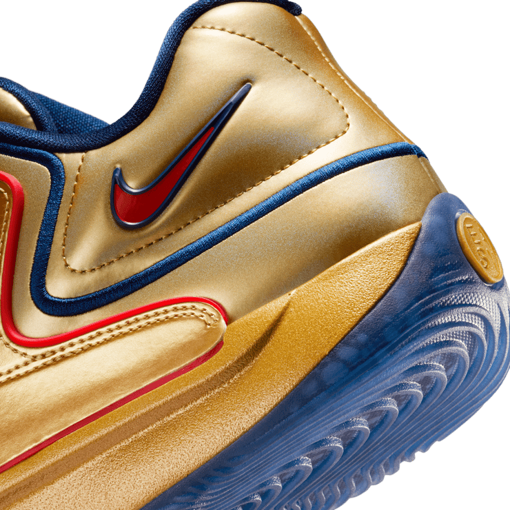Nike KD 18 Immortalized Metallic Gold Blue Void Angle 3