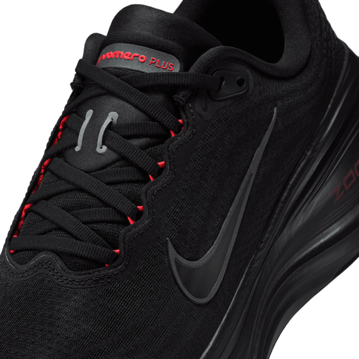 Nike Vomero Plus Black Bright Crimson Angle 4