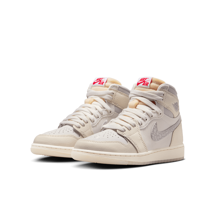 Air Jordan 1 Retro High OG Sail University Red (GS) Angle 5