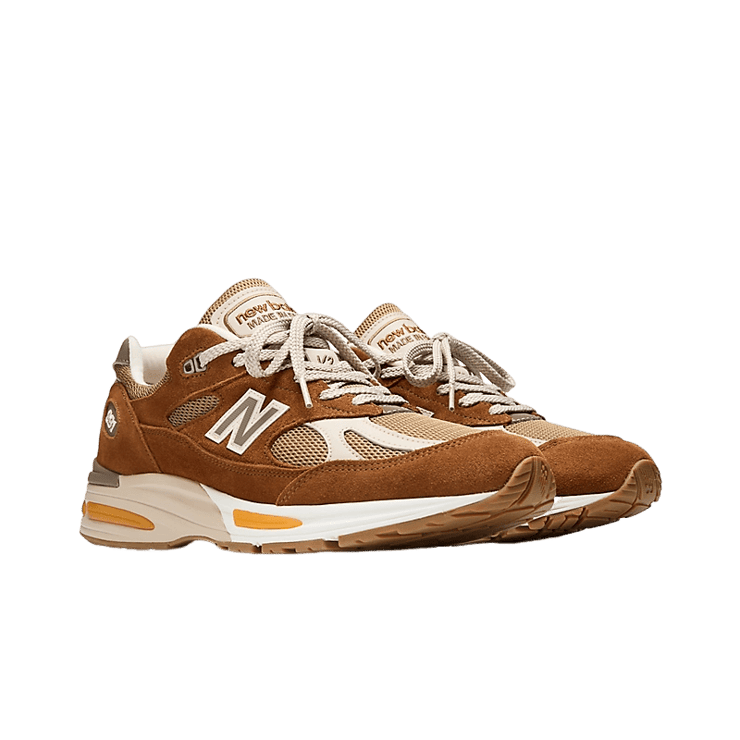 New Balance 991v2 Caramel Cafe Angle 2