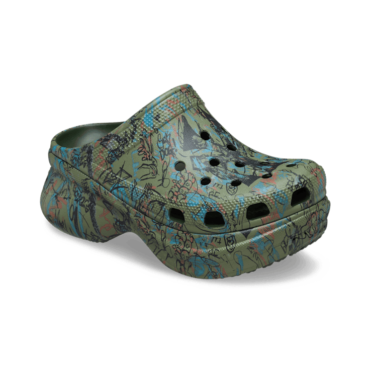 Crocs Classic Bae Clog Mowalola Forest (Women's) Angle 3