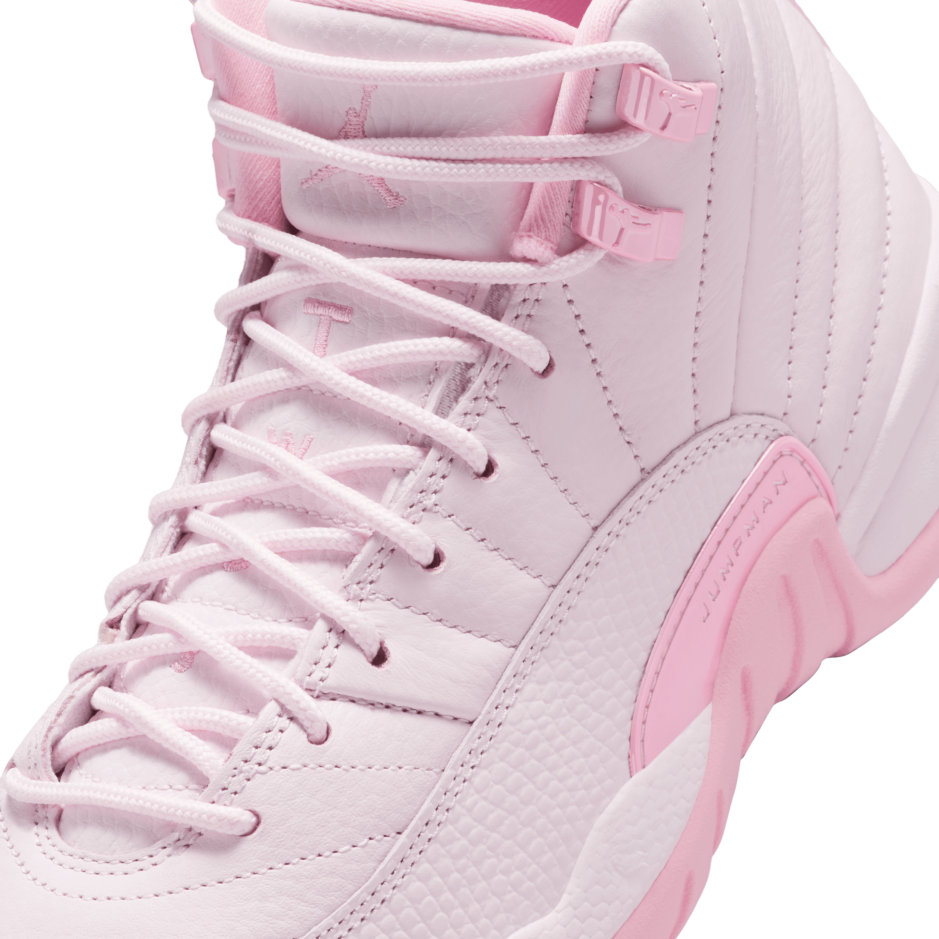 jordan 12 pink and white