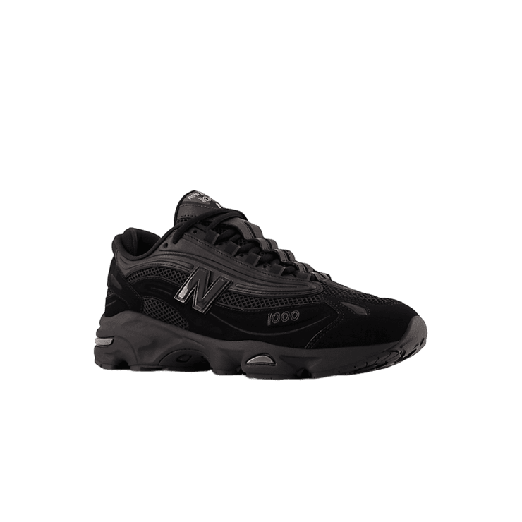 New Balance 1000 Black Grey Suede Angle 2