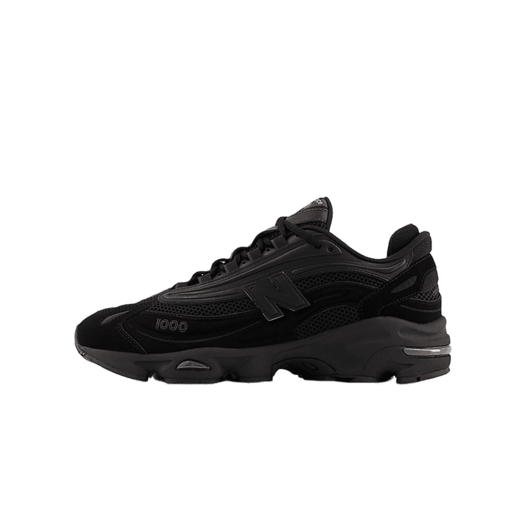 New Balance 1000 Black Grey Suede Angle 4