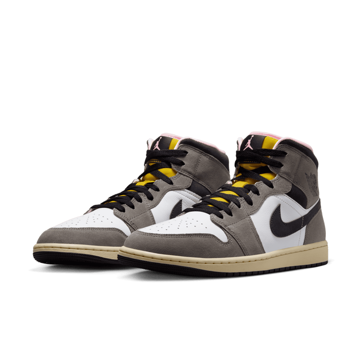 Air Jordan 1 Mid SE White Cave Stone Angle 3