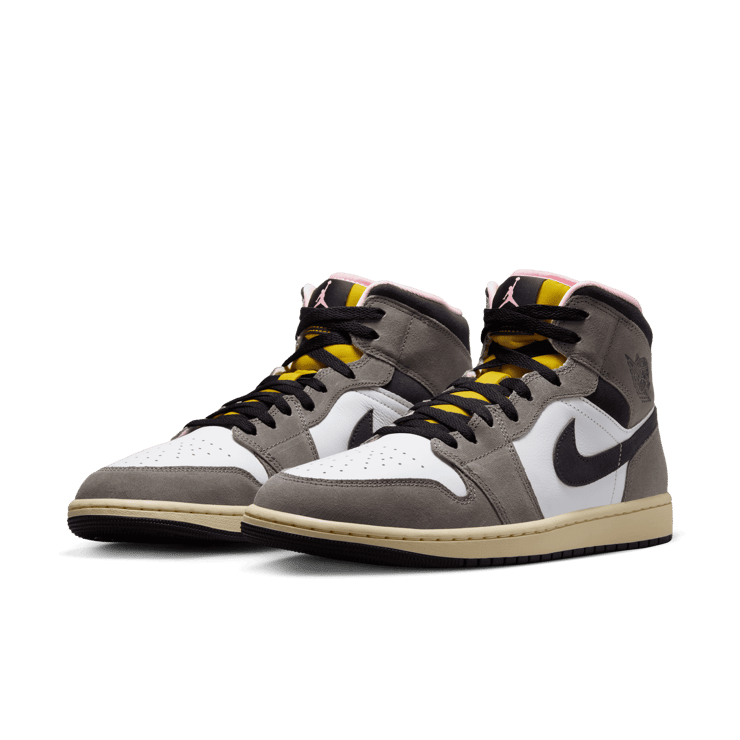 Air Jordan 1 Mid SE White Cave Stone Angle 3