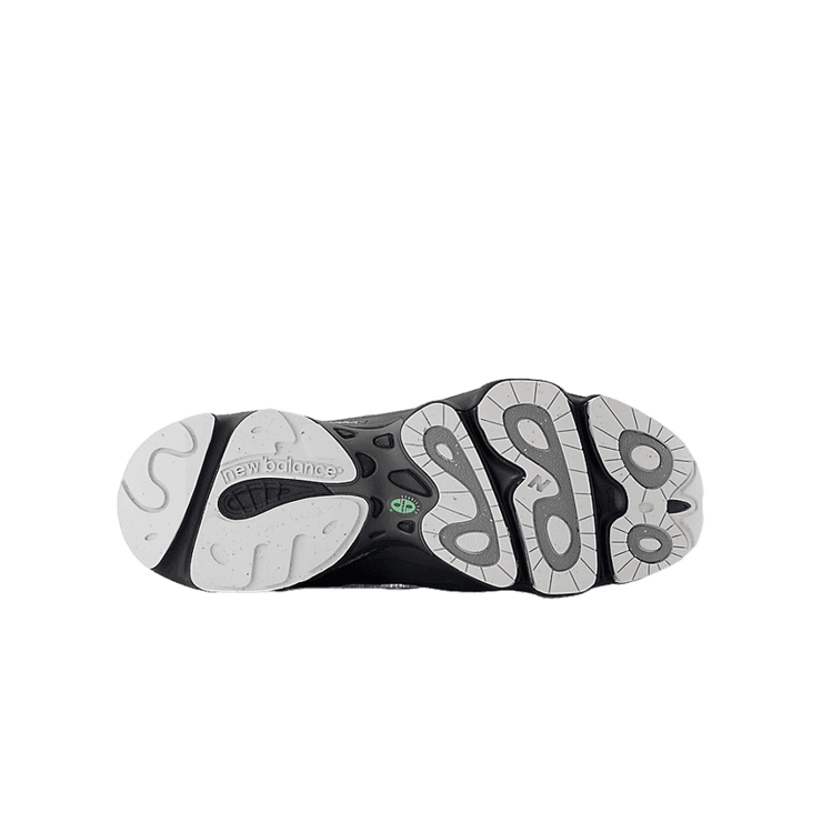 New Balance 1000 Dark Silver Metallic Lime Leaf Angle 3