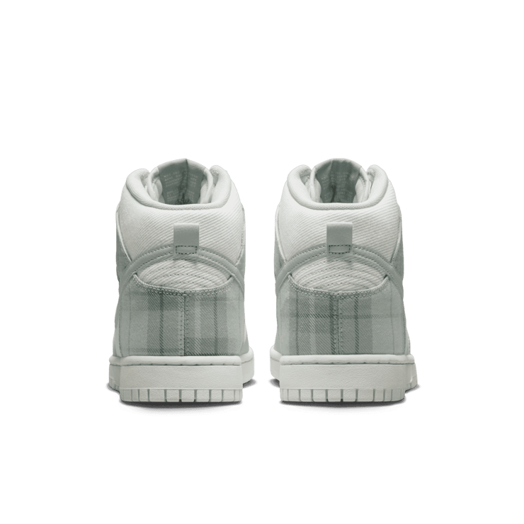 Nike Dunk High Tartan Plaid White Light Silver Angle 3