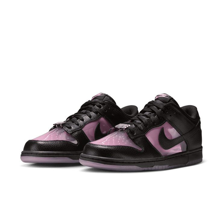 Nike Dunk Low Black Pink Rise Angle 4