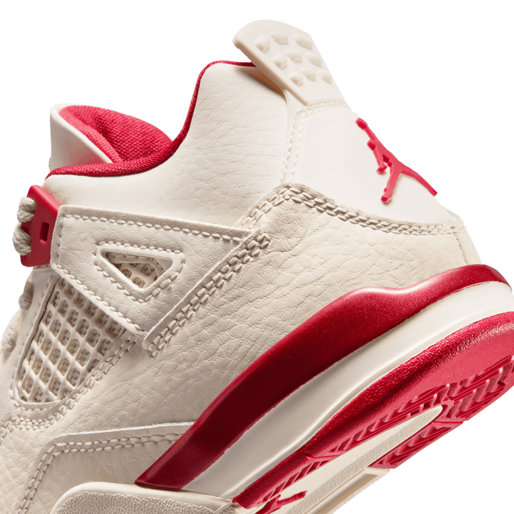 Air Jordan 4 Retro Pale Ivory Sierra Red (PS) Angle 7