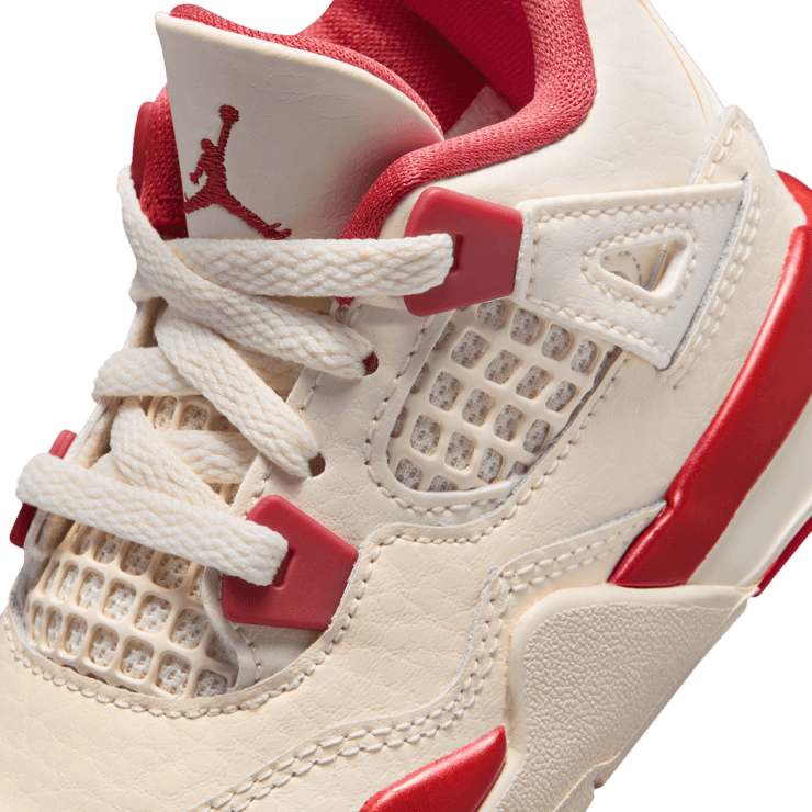 Air Jordan 4 Retro Pale Ivory Sierra Red (TD) Angle 6